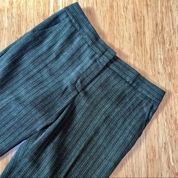 BCBG Carla Women's Olive Green Herringbone Pants 6 - Picture 3 of 8